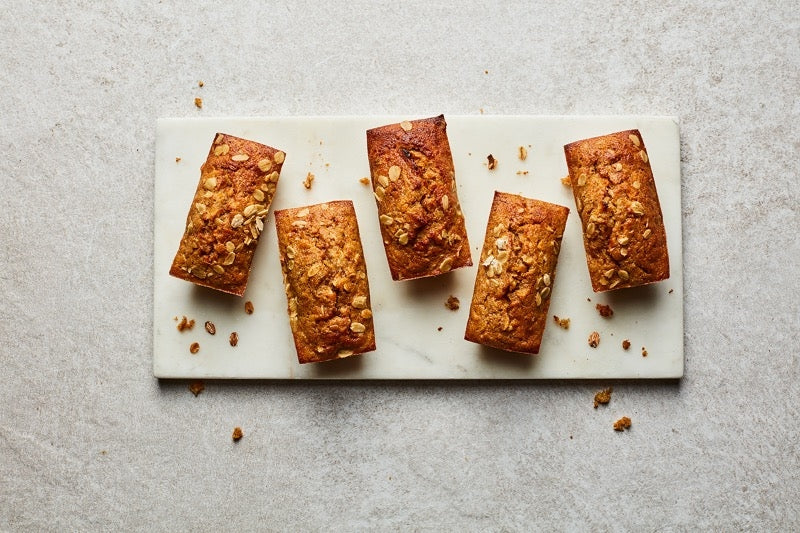 12 Oat Carrot Mini Loaves